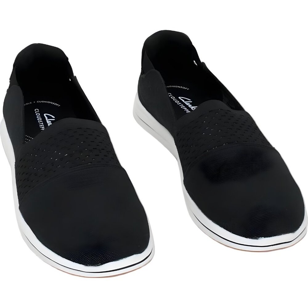 Clarks Black Slip-On Sneakers